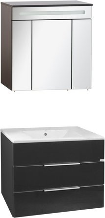 FACKELMANN Waschplatz-Set »KARA«, 80cm Anth 2Schub - grau