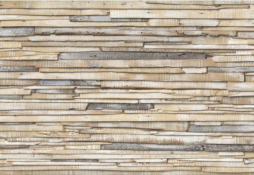 KOMAR Papiertapete »Whitewashed Wood«, Breite: 368 cm, inkl. Kleister - bunt