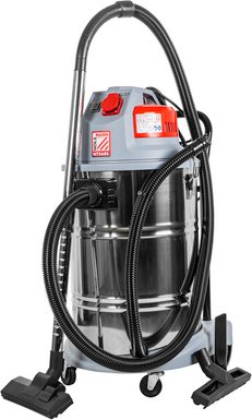 Thumbnail - HOLZMANN-MASCHINEN Nass-Trockensauger, 60 l, Schlauchlänge: 3 m - grau | rot