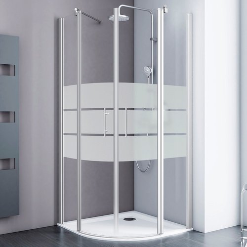 SCHULTE Runddusche »Alexa Style 2.0«, BxH: 90 x 192 cm, aluminiumfarben - silberfarben