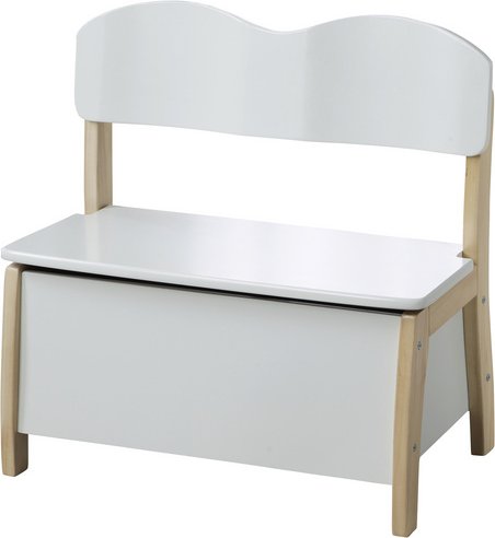 Thumbnail - roba Truhenbank, BxH: 61,5 x 61,5 cm, Holz - weiss