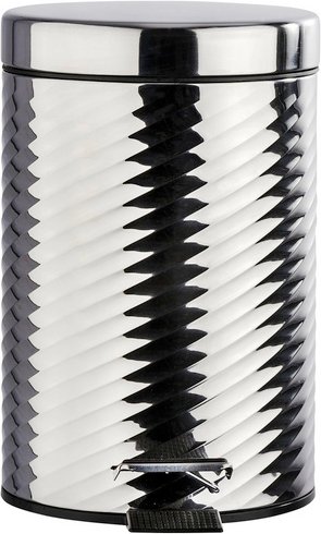 WENKO Treteimer »Spiro«, Höhe: 26 cm, silberfarben