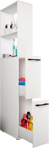 VCM Mehrzweckschrank »Sadilo«, BxHxT: 25 x 183 x 50 cm - weiss