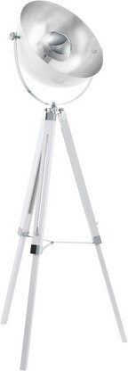 EGLO Stehleuchte »COVALEDA«, holz, stahl - silberfarben