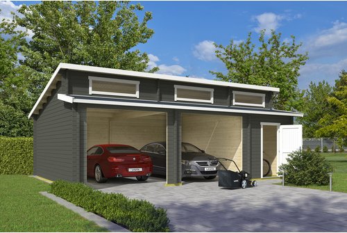 LASITA MAJA Blockgarage »Hawaii«, BxT: 820 x 579,6 cm (Außenmaß), Holz - gruen