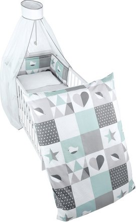 Thumbnail - Roba Kinderbettgarnitur Happy Patch mint