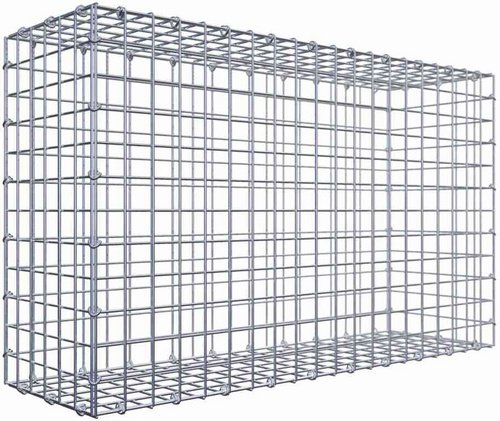 Gabiona Gabione, silbergrau, Maschenweite 5 cm x 5 cm, C-Ring - silberfarben