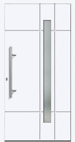 KNOCK Flügelüberdeckende Kunstoff-Haustür »KIEW«, weiß - weiss