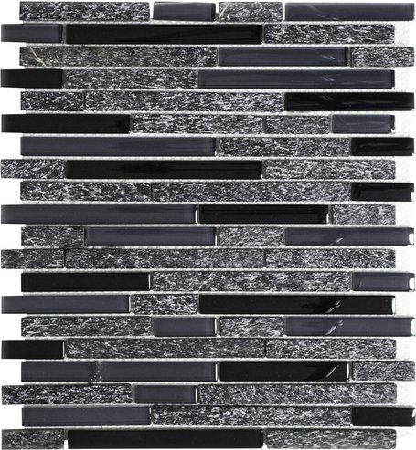 HuH Mosaik Mosaikfliese »Nature«, BxL: 33,8 x 29,8 cm, Wandbelag - schwarz