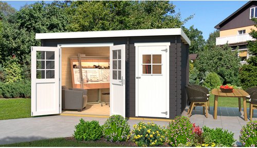 WEKA Gartenhaus »254«, Holz, BxT: 394 x 246 cm (Außenmaße inkl. Dachüberstand) - braun