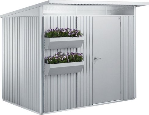 BIOHORT Blumenkasten »FloraBoard«, BxH: 82 x 188 cm, silberfarben, Stahlblech