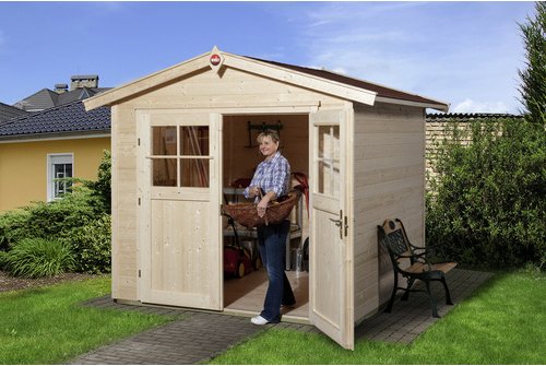 Thumbnail - WEKA Gartenhaus »224 Gr.3«, Holz, BxHxT: 280 x 227 x 239 cm (Außenmaße inkl. Dachüberstand) - beige