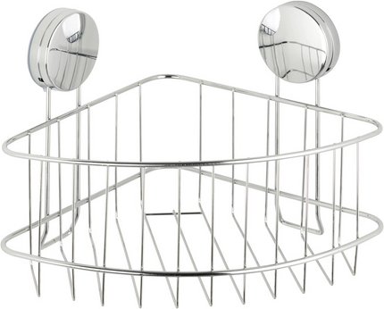 WENKO Eckablage, BxL: 26,5 x 19 cm, silberfarben glänzend