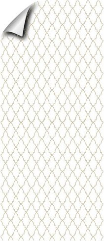 mySPOTTI Vliestapete »Navid«, grafisches Design, weiß/goldfarben, matt - weiss