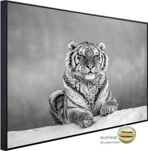 Thumbnail - papermoon Infrarotheizung »EcoHeat - Tiger Portrait Schwarz + Weiss«, Matt-Effekt - bunt