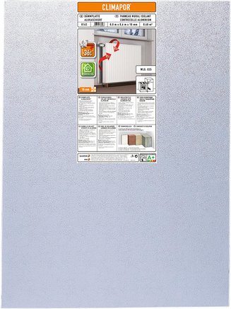 Climapor Dämmplatte, BxL: 60 x 80 cm, Stärke: 10 mm, Polystyrol XPS - weiss