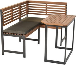 MERXX Gartenmöbel-Eckset »Eckbank«, 2 tlg., 3 Sitzplätze, Aluminium - grau