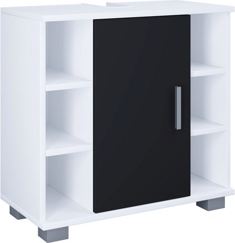 VCM Waschbeckenunterschrank »Zalo«, BxHxL: 30,4 x 57,7 x 60 cm, Holzwerkstoff - schwarz