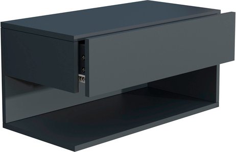 VCM Wandregal »Usal«, BxHxL: 60 x 30 x 32 cm - grau