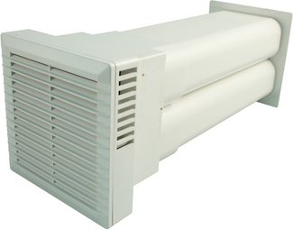 MARLEY Duo Abluft- und Zuluftsystem, weiß, PVC - weiss