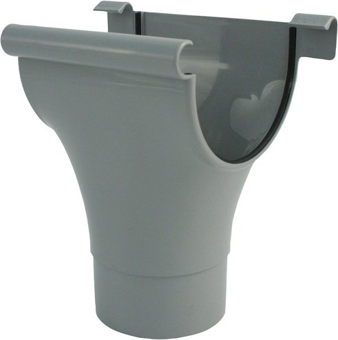 MARLEY Dachrinnenstutzen, BxHxL: 17 x 15,2 x 23, cm, für Dachrinnen - grau