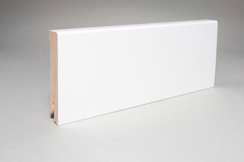 Sockelleiste, Länge: 240 cm, kubisch/modern, weiß - weiss