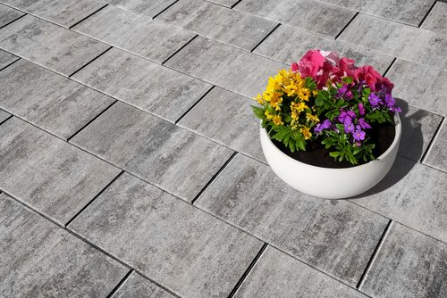 Mr. GARDENER Betonplatte »Figuera «, Beton, Greige, LxBxH: 40 x 20 x 4 cm - grau