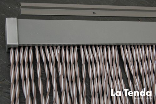 La Tenda Türvorhang, BxH: 90 cm x 210 cm, sandfarben, Polyvinylchlorid/Aluminium - beige