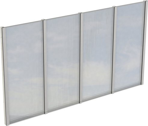 SKANHOLZ Seitenwand, B x H: 343 x 200 cm, Holz, Farbe: weiß