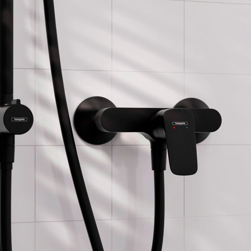 HANSGROHE Armatur »Logis«, Einhebel-Brausemischer Aufputz, BxH: 220 x 167 cm - schwarz