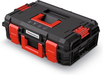 PROSPERPLAST Werkzeugkiste »X Block«, BxHxT: 546 x 194 x 380 mm, staubdicht - schwarz