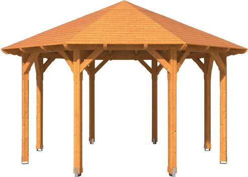 SKANHOLZ Pavillon »Lyon 2«, Zeltdach, achteckig, BxHxT: 484 x 330 x 484 cm - beige