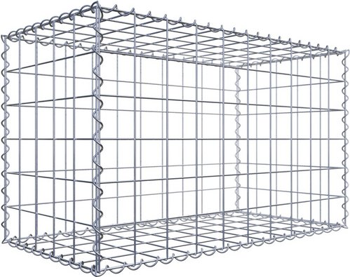 Gabiona Gabione, silbergrau, Maschenweite 10 cm x 10 cm, Spirale - silberfarben