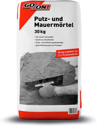 GO/ON! Putz- und Mauermörtel, grau, 30 kg