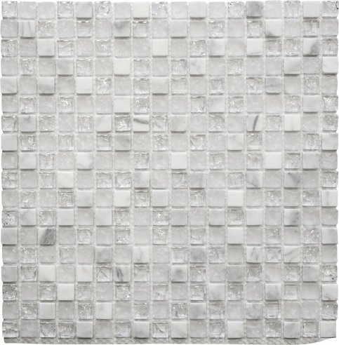 HuH Mosaik Mosaikfliese »Ice Cube«, BxL: 30,5 x 30,5 cm, Wandbelag - weiss