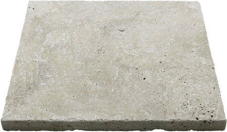 WOHNRAUSCH Terrassenplatten »Tosca Cream«, 0,74 m², Römischer Verband, Travertin, beige