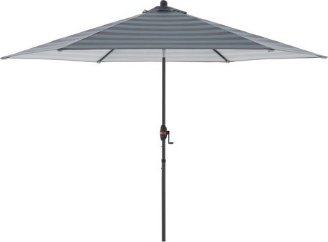 DOPPLER Kurbelschirm »MyZone «, 305 cm, sechseckig, Sonnenschutzfaktor: 50 - grau