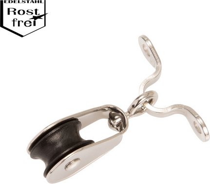 CONACORD Block, mit Wirbel und Fenderöse - silberfarben