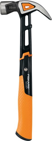 FISKARS Hammer, L gebogene Klaue, Anti-Vibrationssystem - schwarz | orange