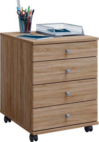 VCM Rollcontainer »Lona Mini «, BxH: 42 x 57 cm, Holzwerkstoff - braun
