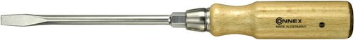CONNEX Schraubendreher, Klingenlänge: 90 mm, Stahl, Längsschlitz, 40g - beige