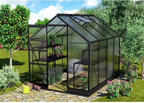 VITAVIA Gewächshaus »Apollo Plus 5000«, BxHxL: 195 x 209,5 x 131 cm - silberfarben