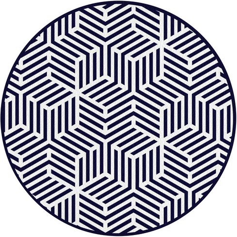 mySPOTTI Tischset »Svenson«, rund, Kunstleder, blau/weiß