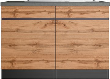 HELD MÖBEL Spülenschrank »Tampa«, BxHxT: 120 x 86 x 60 cm, Holzwerkstoff - braun