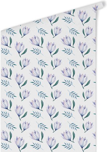 K&L Wall Art Vliestapete »Kinder Vliestapete«, Krokus Blumen Blüten, mehrfarbig, matt - bunt