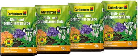 Gartenkrone Pflanzenerde, 4 x 10L, Karton - braun