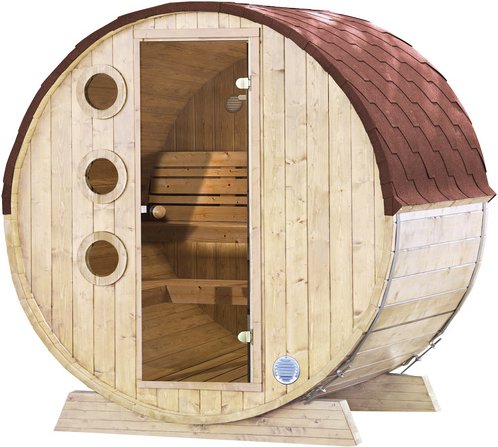 WOLFF FINNHAUS Fasssauna »Mini«, Fichtenholz, beige, 3 Personen