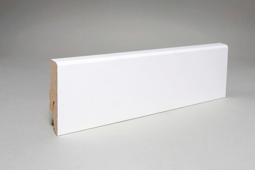 Sockelleiste, Länge: 240 cm, konisch, weiß - weiss