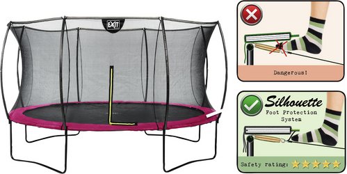 EXIT Toys Trampolin »EXIT Silhouette«, Ø 366 cm, max. Belastung: 120 kg, inkl. Sicherheitsnetz - rosa