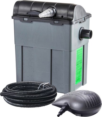 HEISSNER Durchlauffilter-Set, 3.300 l/h - grau